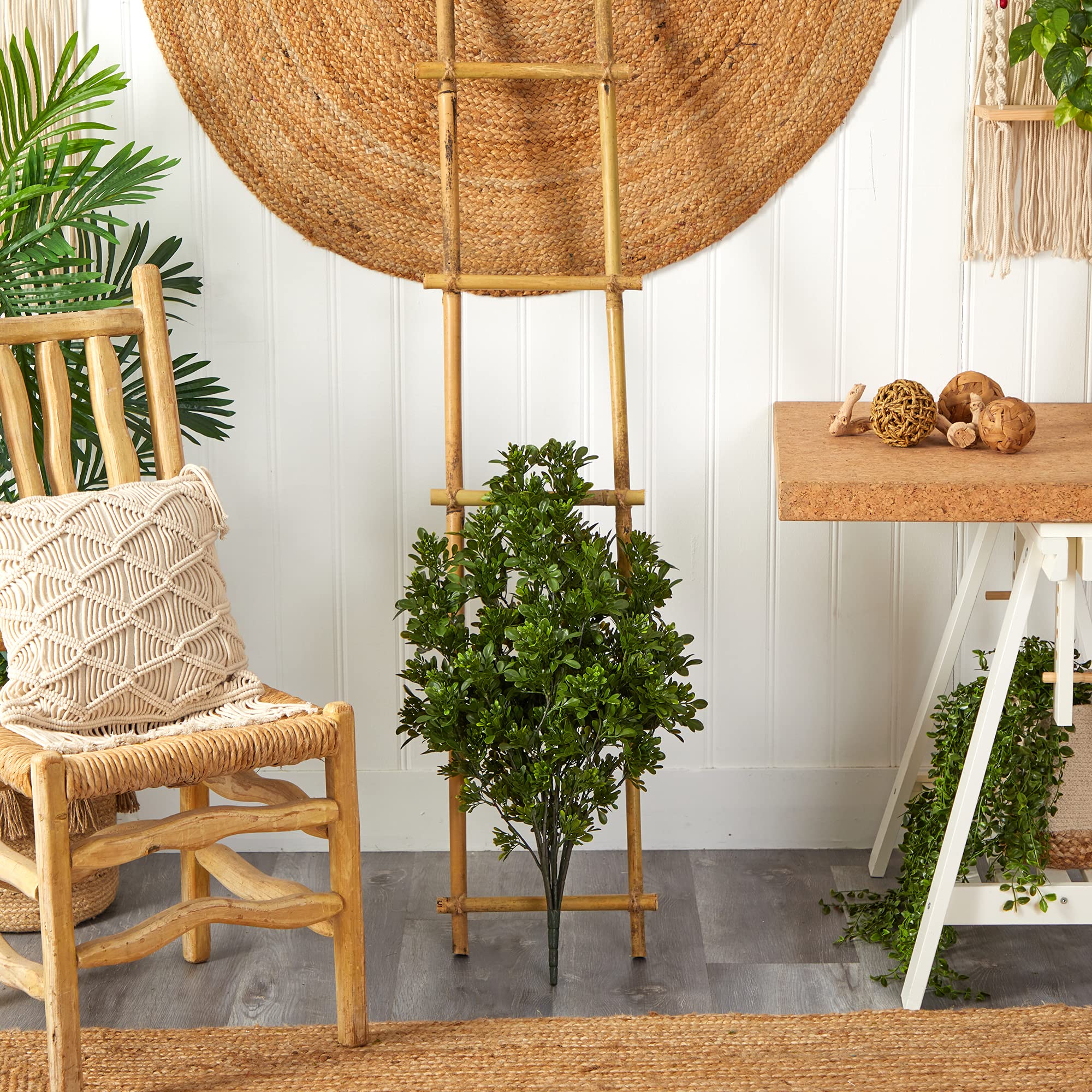 Nearly Natural 2.5ft. Tea Leaf Artificial Plant UV Resistant (Indoor/Outdoor) - Image 4