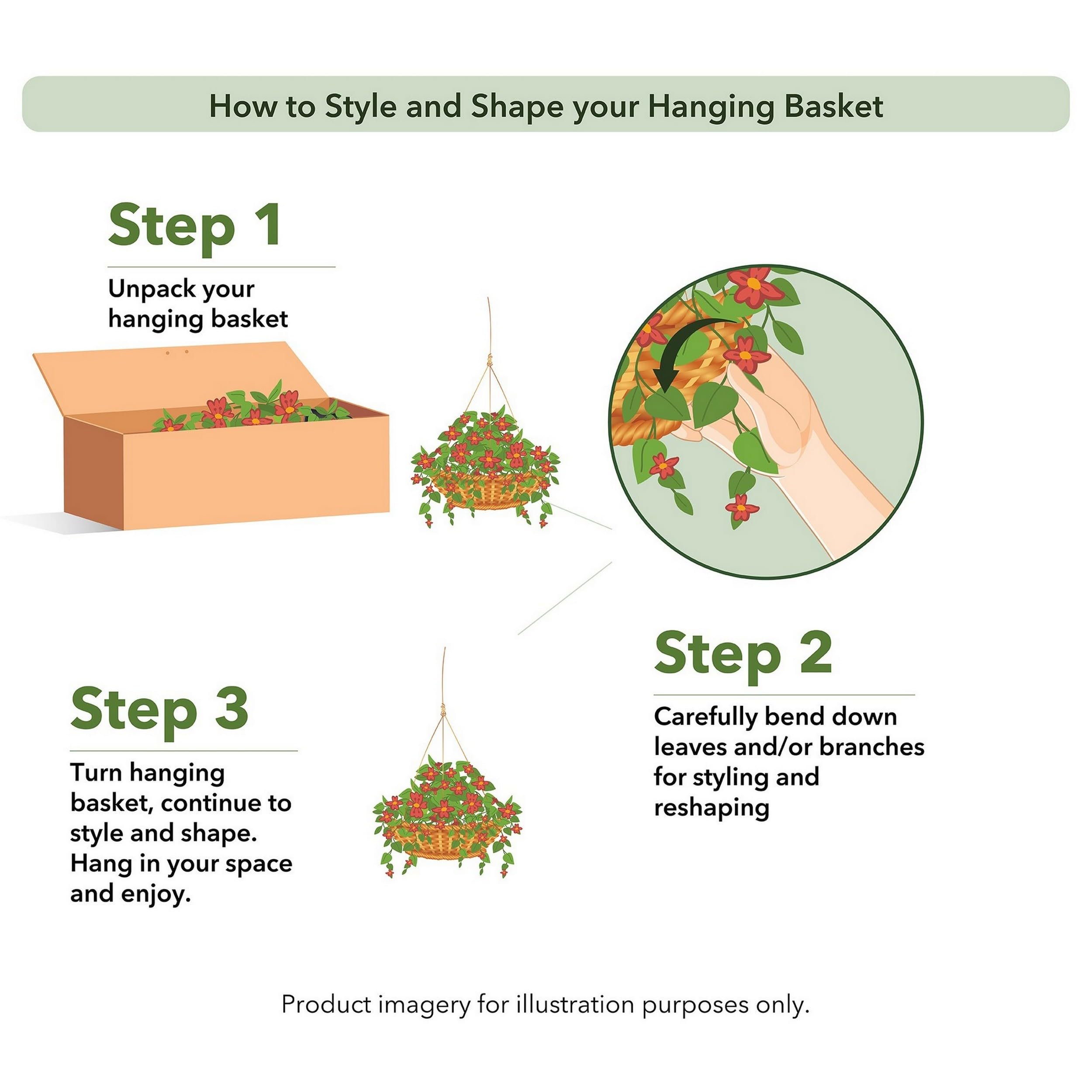 Nearly Natural 24in Artificial Geranium Hanging Basket Faux Floral Plant For Home Decor, Pink - Image 5