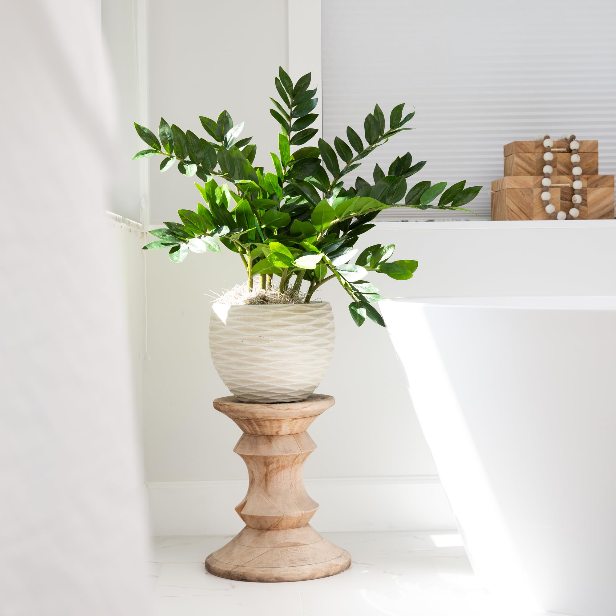 Nearly Natural 28in. Artificial Zamioculcas Plant with Decorative Planter - Image 3