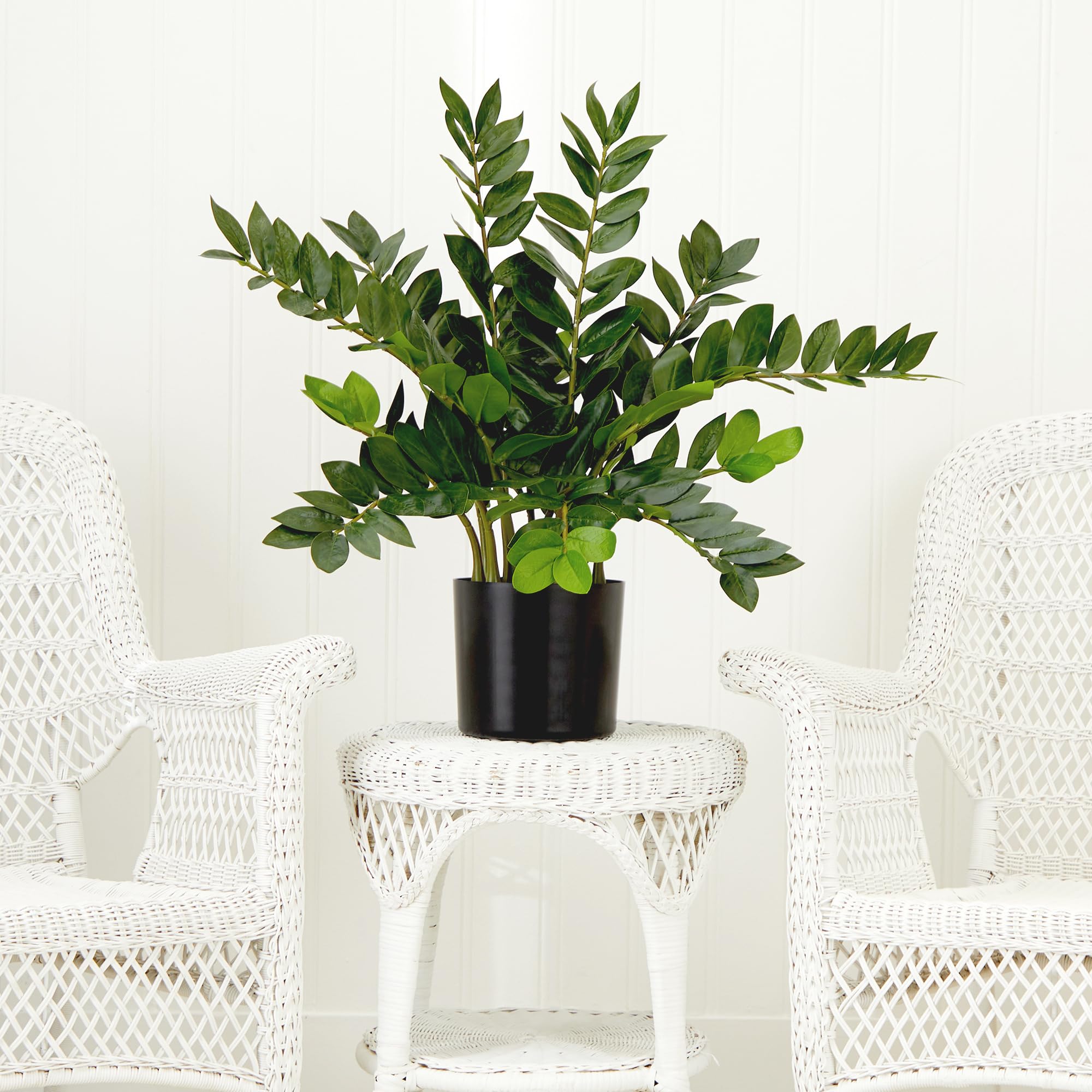 Nearly Natural 28in. Artificial Zamioculcas Plant with Decorative Planter - Image 7