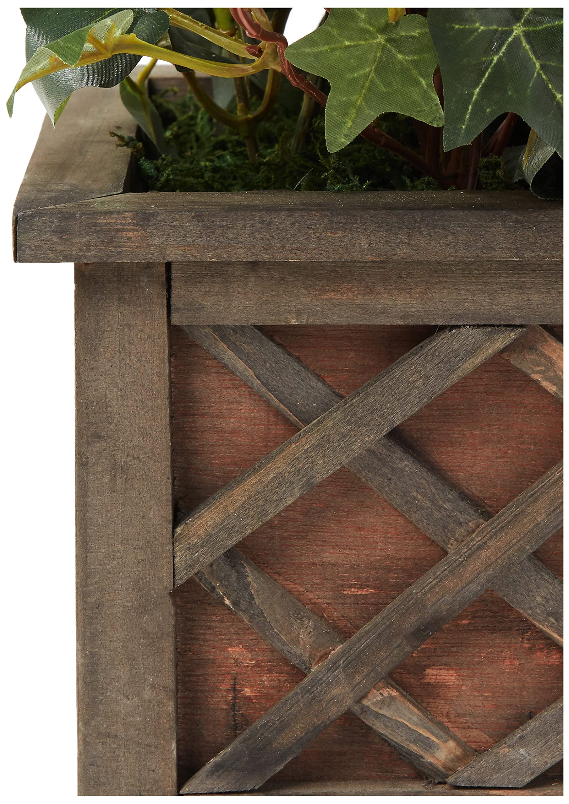 Nearly Natural 34in. Artificial Bougainvillea Topiary with Wood Box - Image 5