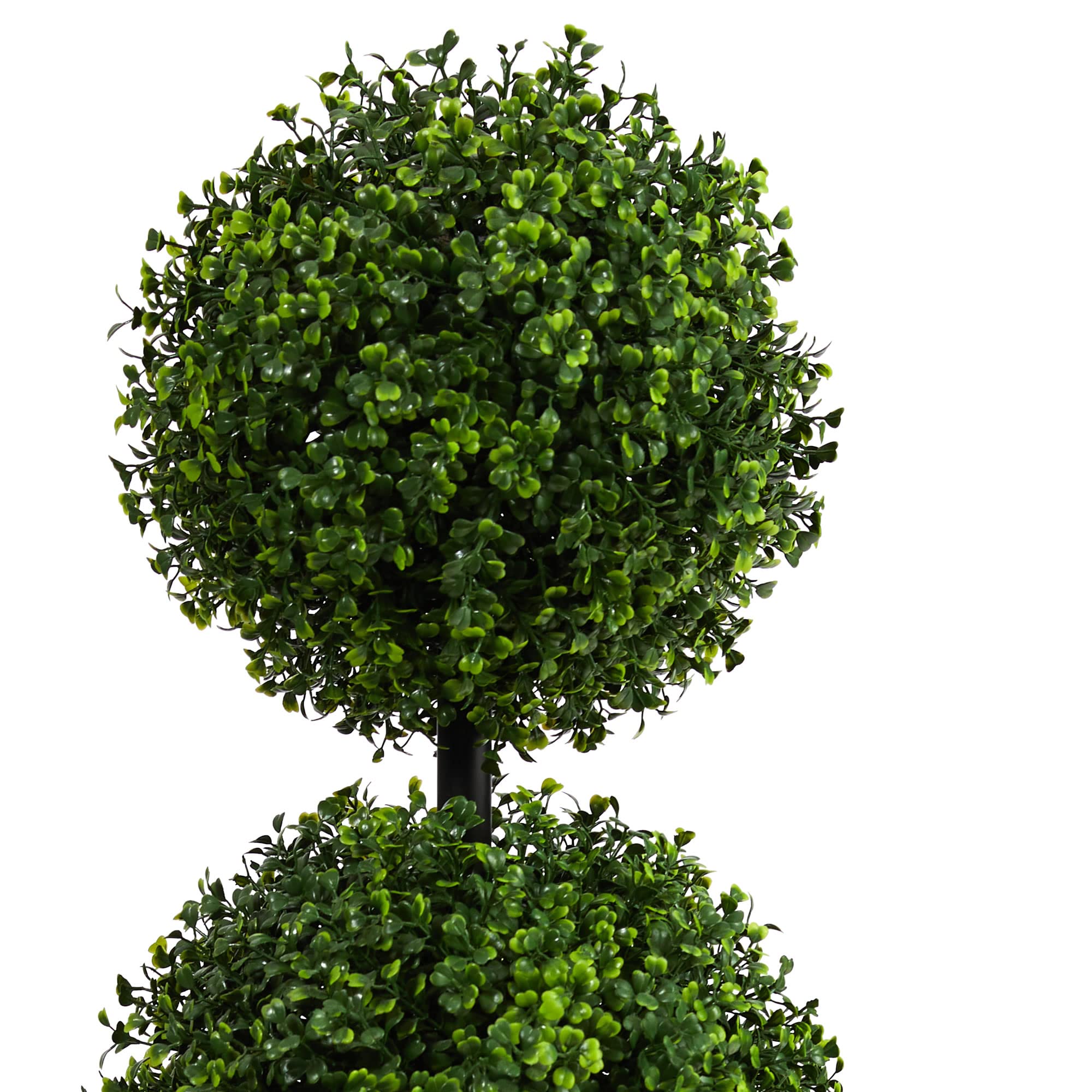 Nearly Natural 36in Artificial Triple Ball Boxwood Topiary Tree - Indoor Outdoor Realistic Faux Greenery for Home Patio Office Decor, Low Maintenance - Image 6