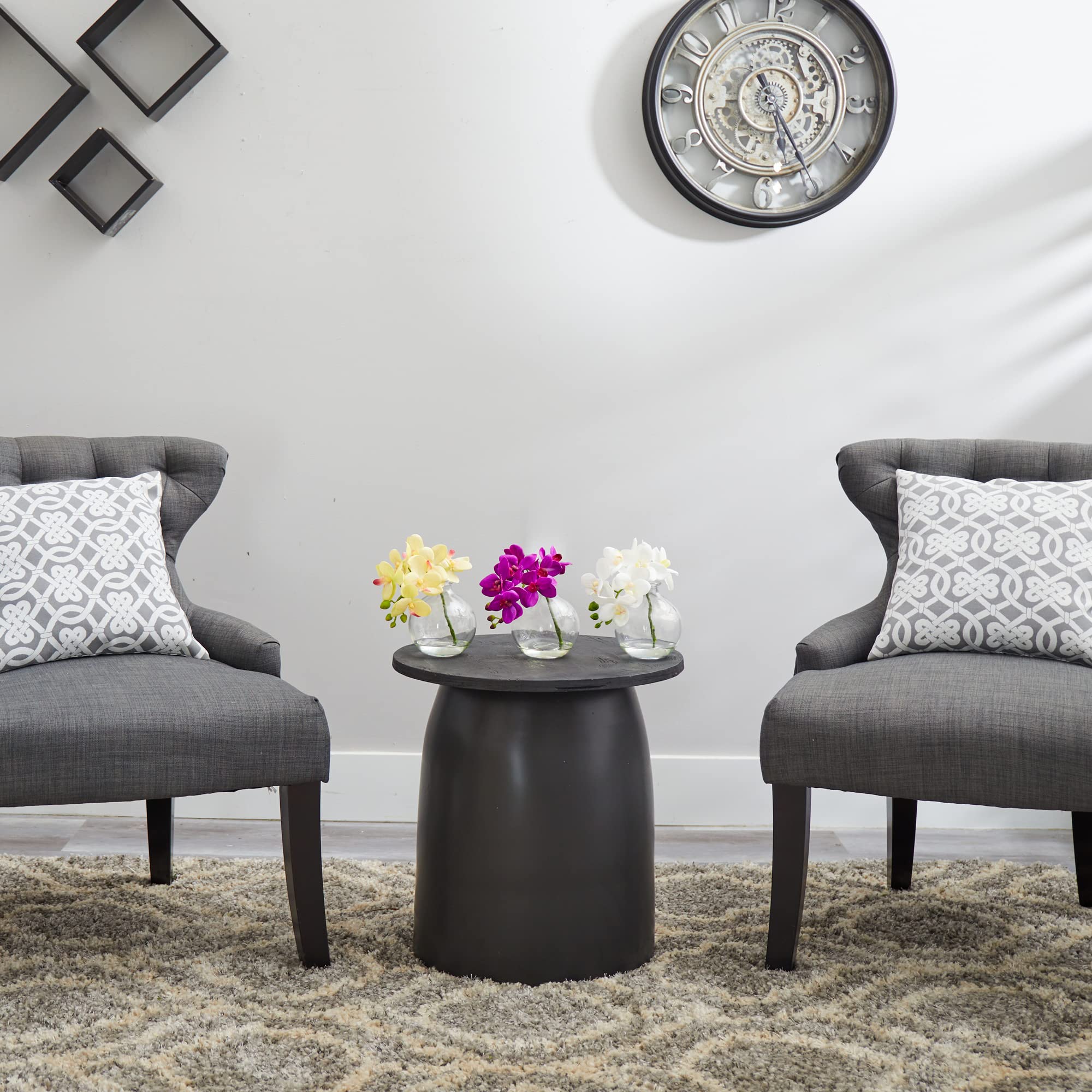 Nearly Natural 4208-S3 9" Phalaenopsis Orchid Artificial Arrangement in Vase (Set of 3) 9" Phalaenopsis Orchid Arrangement in Vase, Multi/Color - Image 5