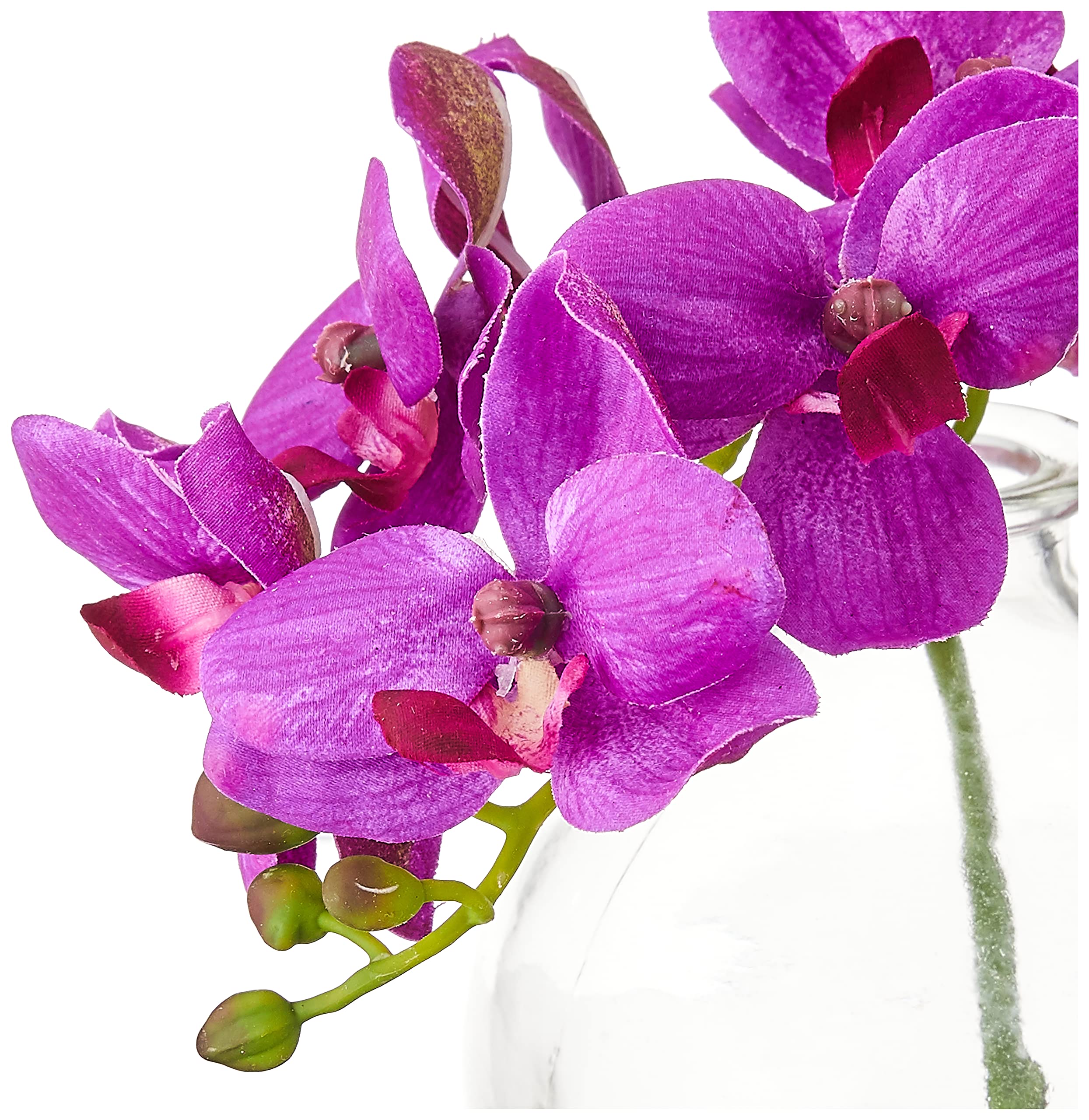 Nearly Natural 4208-S3 9" Phalaenopsis Orchid Artificial Arrangement in Vase (Set of 3) 9" Phalaenopsis Orchid Arrangement in Vase, Multi/Color - Image 7