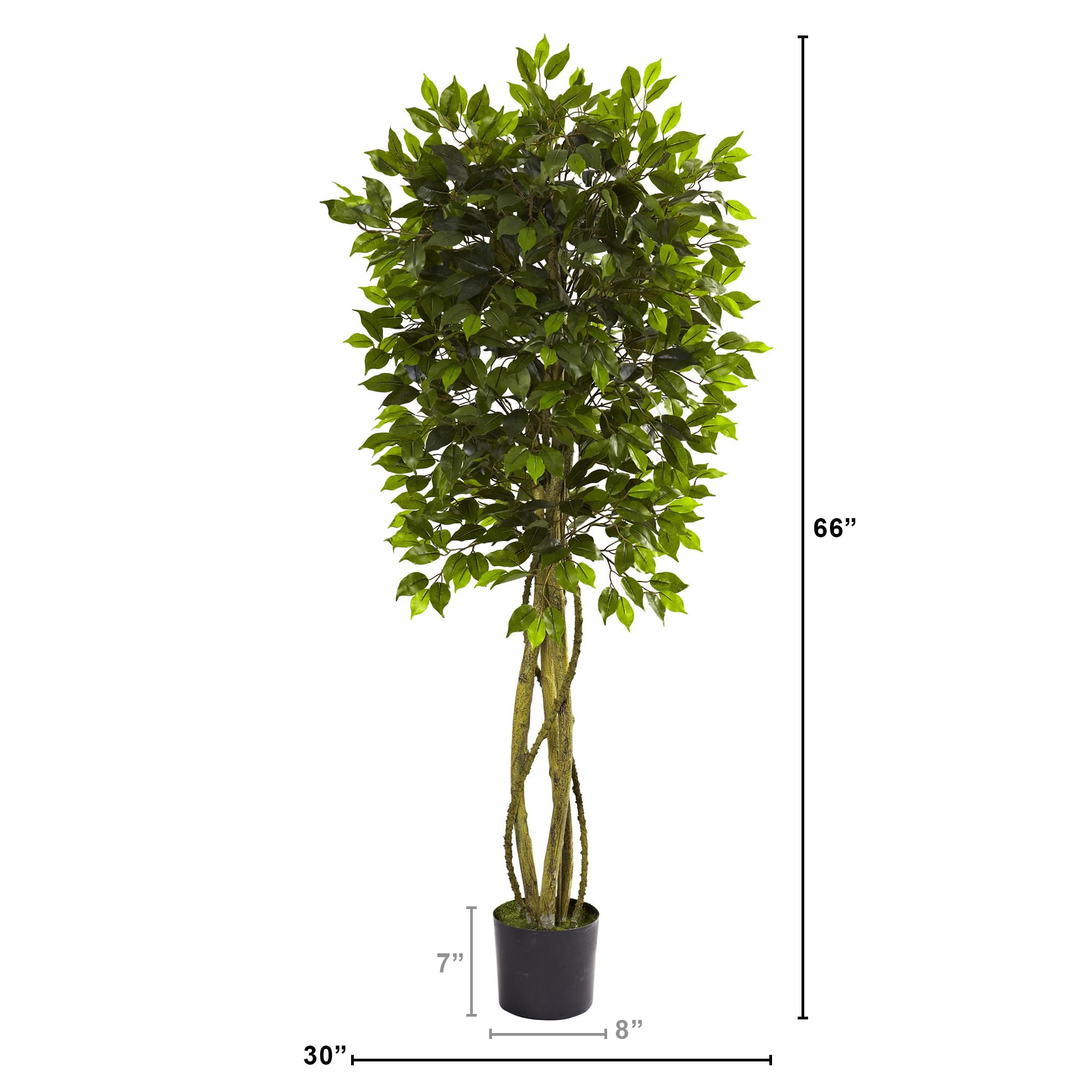 Nearly Natural 5.5ft. Ficus Tree UV Resistant (Indoor/Outdoor) - Image 3