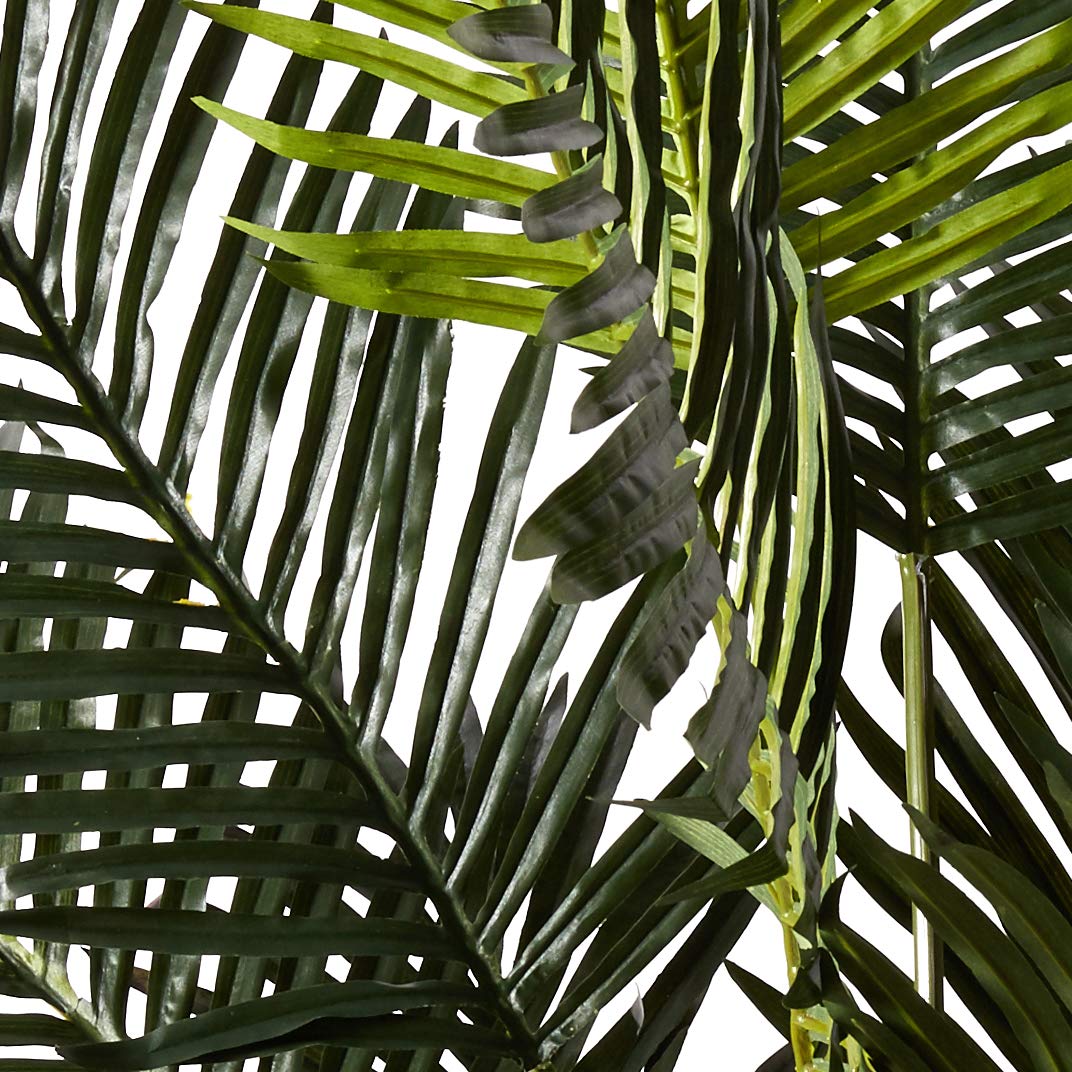 Nearly Natural 5FT Tall Artificial Paradise Palm Plant, Fake Palm Tree with 12 Trunks and Realistic Palm Leaves, Faux palm Tree for Indoor Home Décor with Black Nursery Planter - Image 10