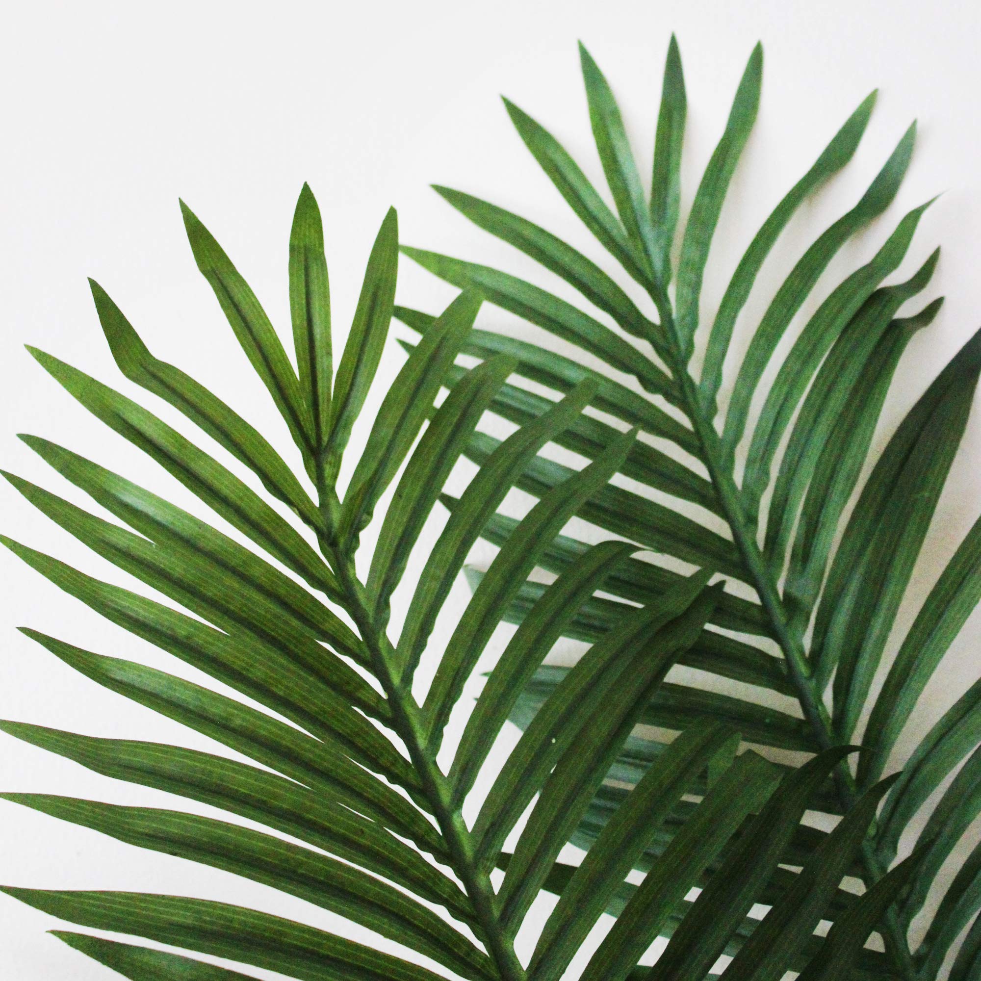 Nearly Natural 5FT Tall Artificial Paradise Palm Plant, Fake Palm Tree with 12 Trunks and Realistic Palm Leaves, Faux palm Tree for Indoor Home Décor with Black Nursery Planter - Image 9