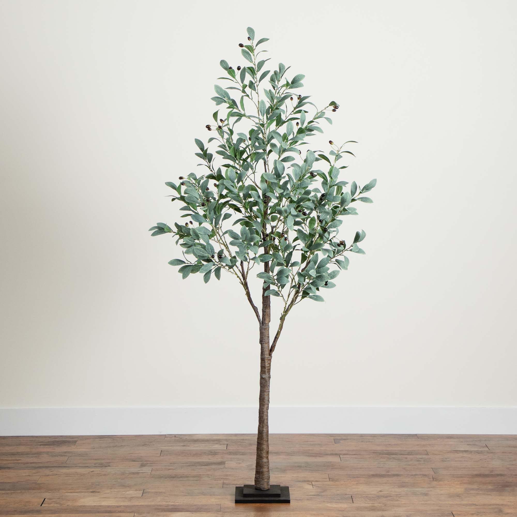 Nearly Natural 6-FT Artificial Fruiting Olive Tree with 280 Warm White LED Lights, Faux Olive Tree Indoor Home Décor, Pre-lit with Lifelike Fruits and Sturdy Base Stand - Image 7