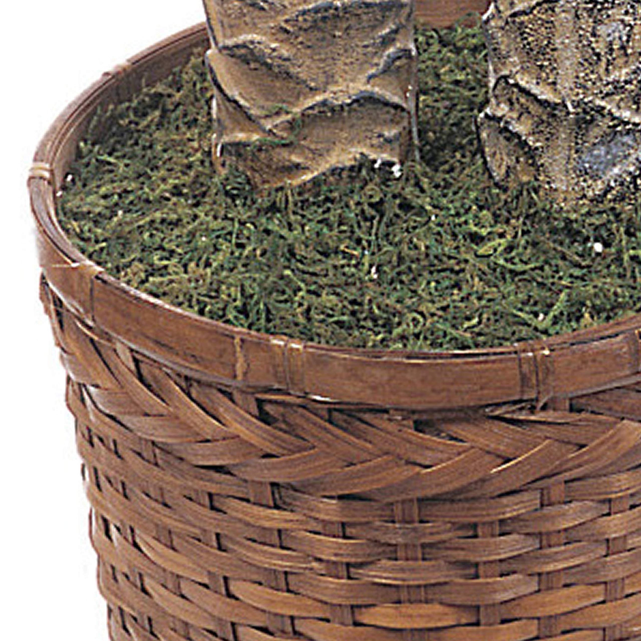 Nearly Natural 6FT & 4FT Artificial Sago Palm Trees Double Potted, Fake Palm Trees with Two Realistic Trunks and 80 Lifelike Palm Leaves in 10IN Brown Wicker Basket for Indoor Home Décor - Image 5