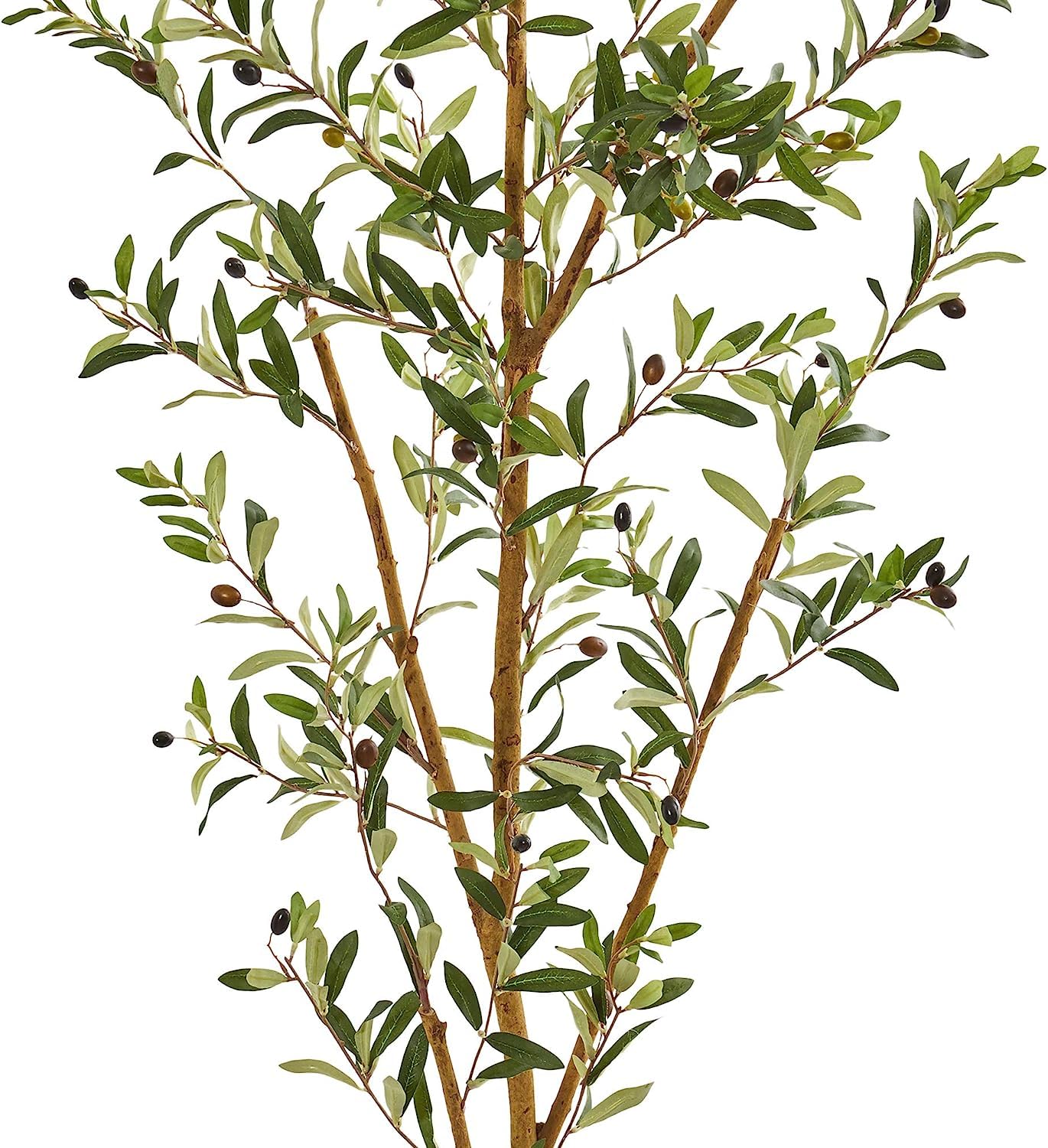 Nearly Natural 82in Artificial Olive Tree, Faux Greenery with Lifelike Branches for Indoor Home Decor - Image 10