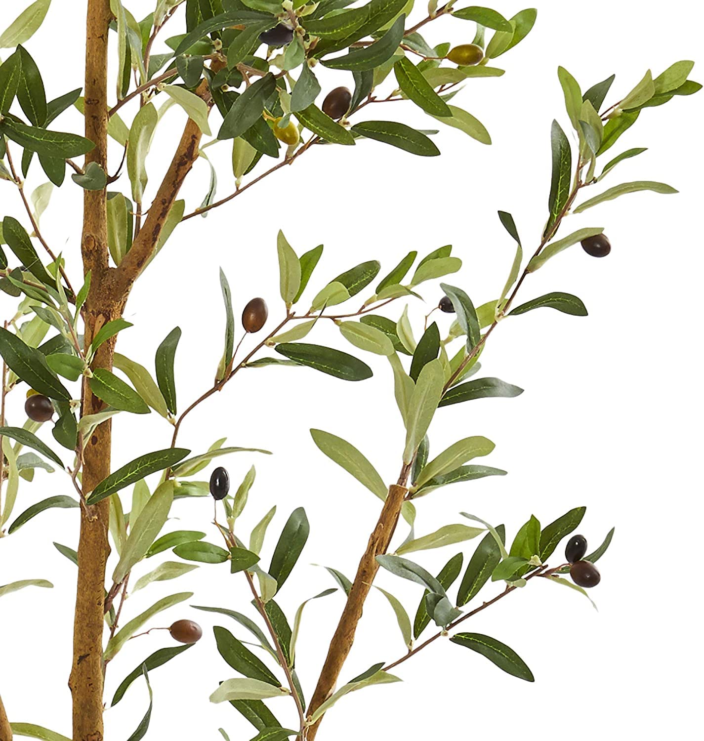 Nearly Natural 82in Artificial Olive Tree, Faux Greenery with Lifelike Branches for Indoor Home Decor - Image 9