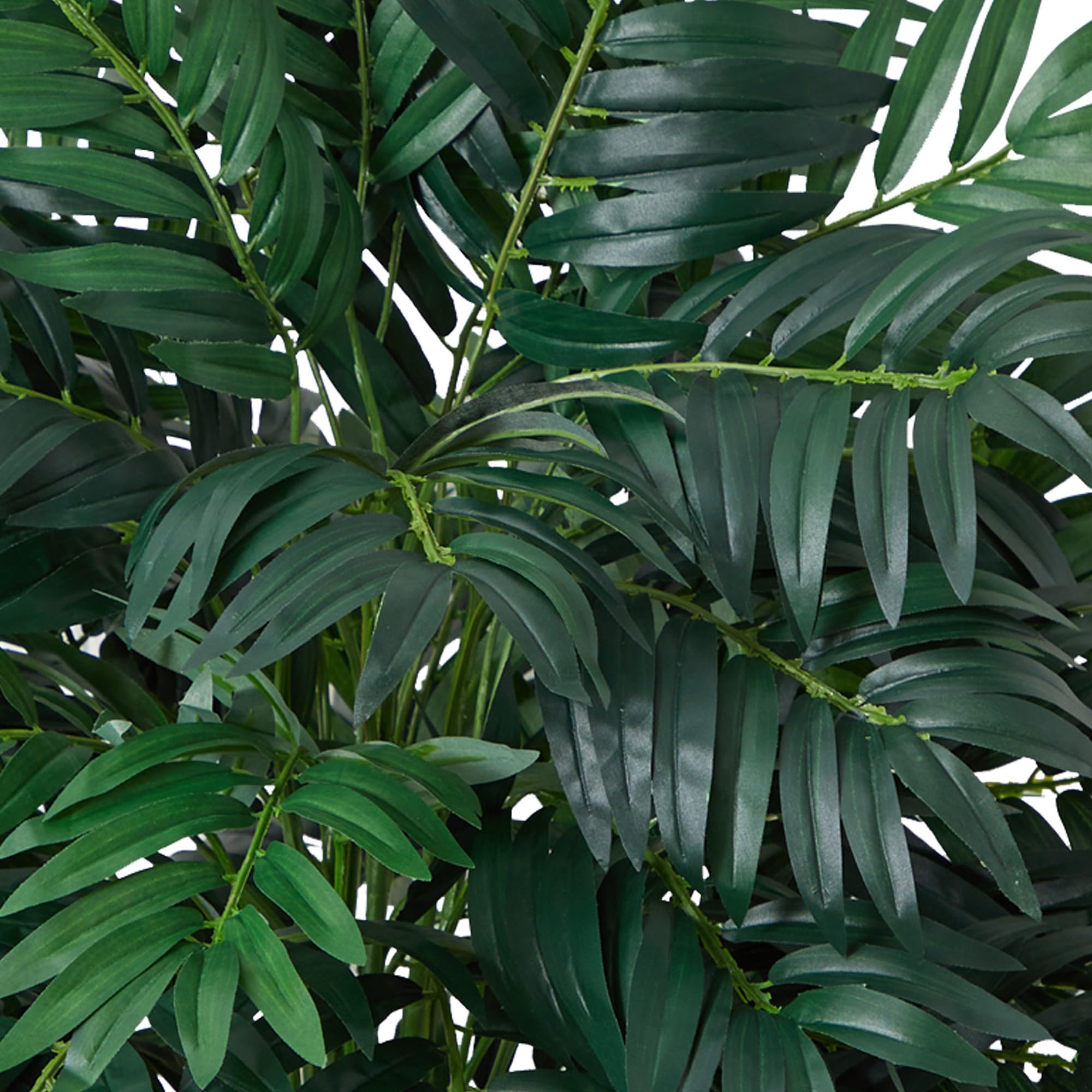 Nearly Natural Bamboo Palm with Wicker Basket Silk Plant - Image 5
