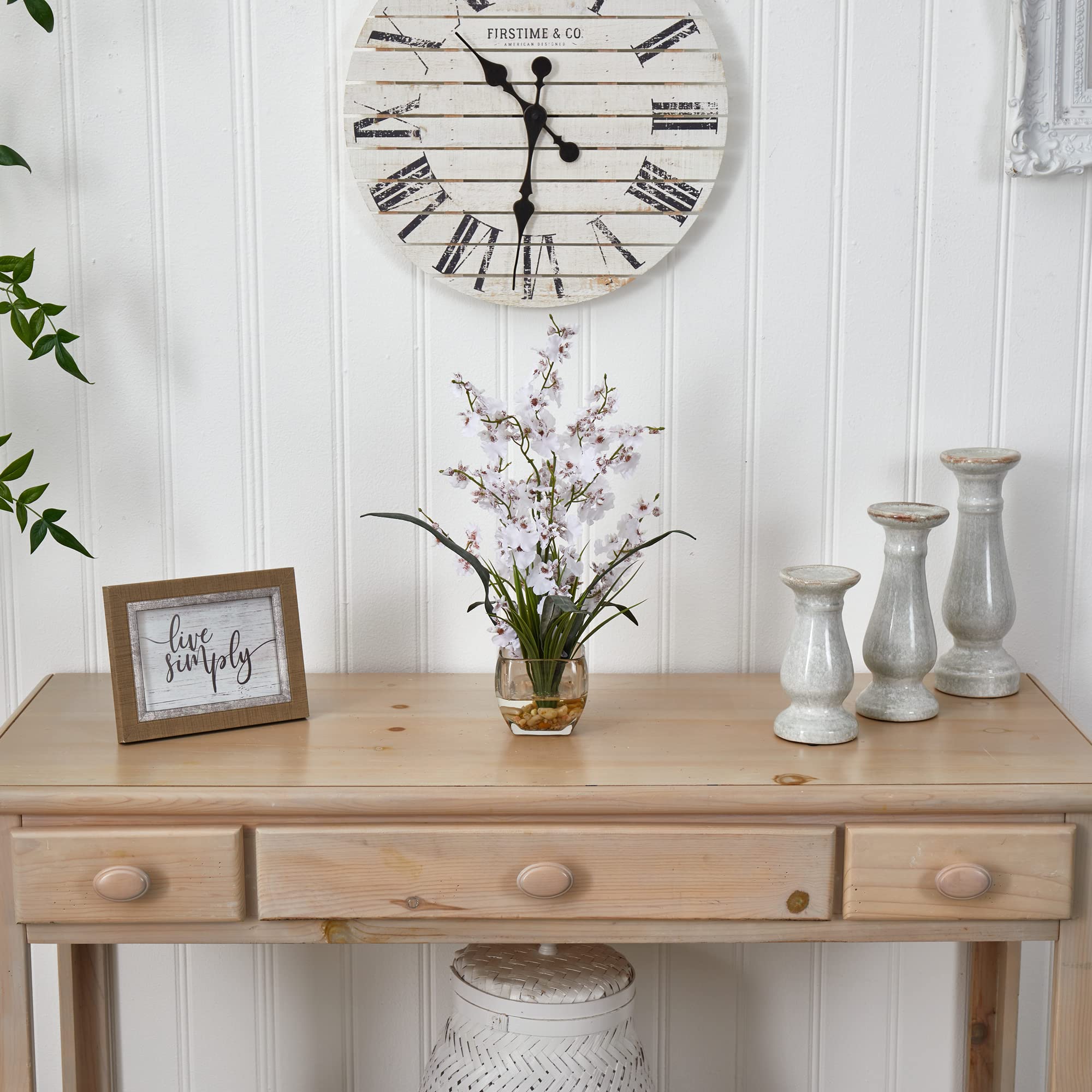 Nearly Natural Dancing Lady Orchid Liquid Illusion Silk Flower Arrangement - Image 5