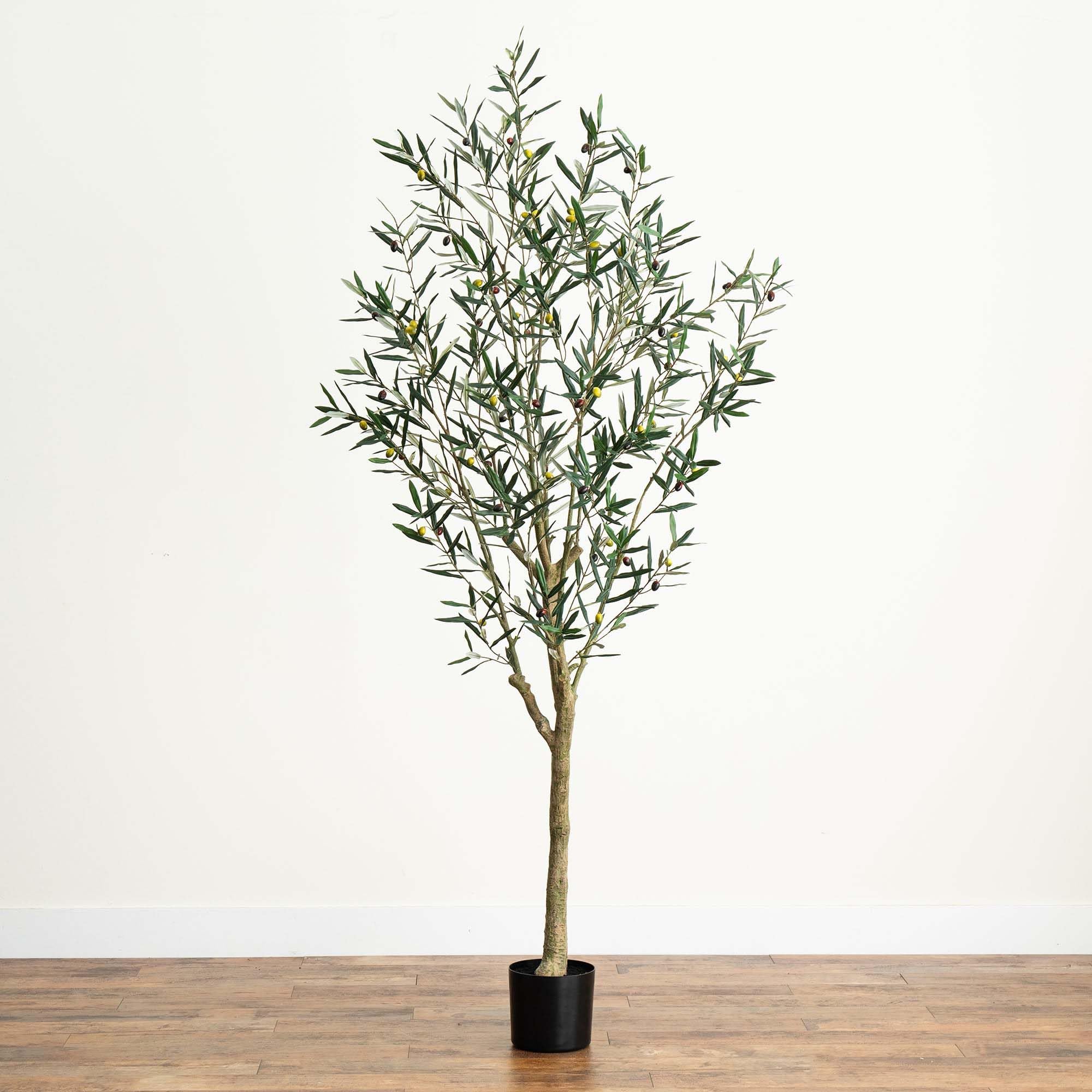 Nearly Natural Greco Olive Tree Artificial Indoor 7FT Tall Designer Ultra Realistic Thick Trunk Faux Olive Tree for Home and Office Decor, Fake Olive Tree with Olive Tree Branches and Lifelike Fruits - Image 6