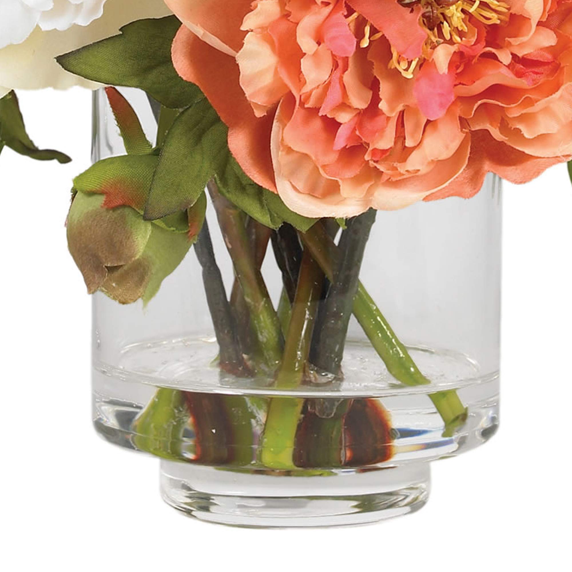 Nearly Natural Mini Artificial Peony Floral Arrangement, Faux Flowers for Table Shelf Decor, Assorted Colors - Image 6