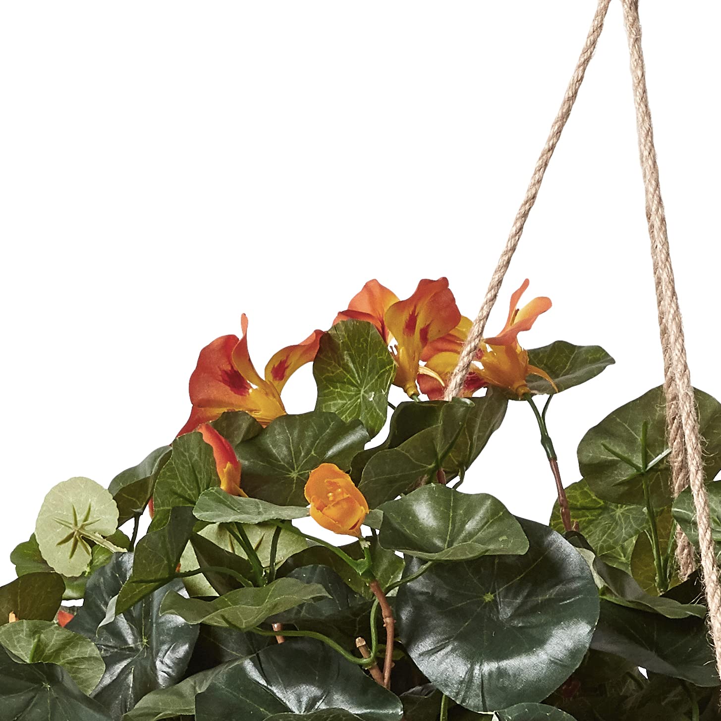 Nearly Natural Nasturtium Silk Hanging Basket - Image 4