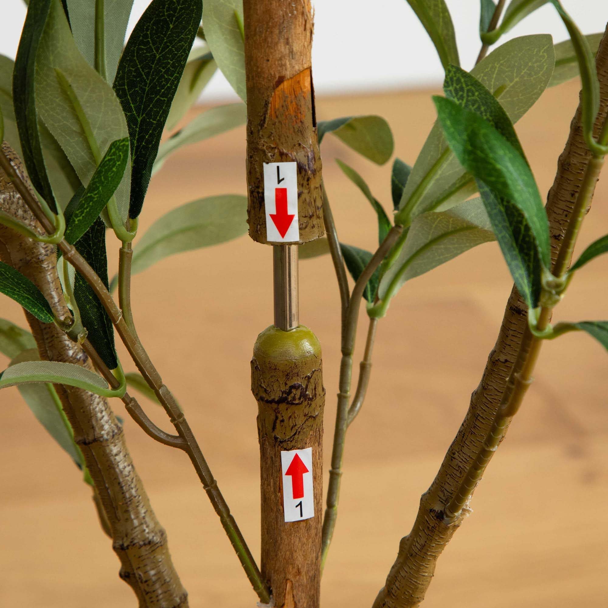 Nearly Natural Olive Tree - 3FT Tall Silk Faux Olive Tree for Home and Office Decor, Realistic Branches and Lifelike Fruits, Natural Wood Trunk, Potted - Image 5